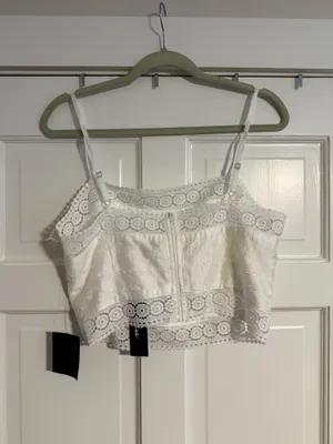 Lulus White Crop Top Lace thumbnail 4