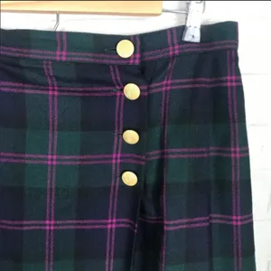Lord & Taylor Vintage Tartan Plaid Wool Holiday Skirt Size 14P thumbnail 5