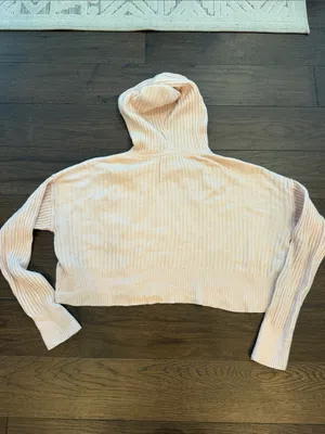 Offline by Aerie Cropped Ribbed Hoodie in Pink Size XS - C33-045 thumbnail 8