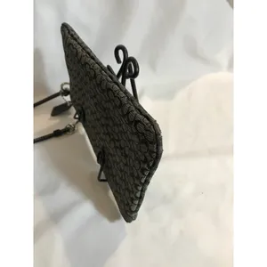 Coach Soho Signature C Monogram Buckle Black Canvas Wristlet EUC thumbnail 5