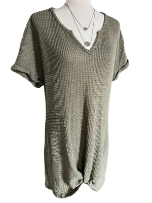 Cupshe Notched Neck Short Sleeve Cover-Up Dress thumbnail 10