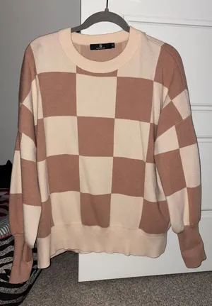 Checkered sweater Tan Size M thumbnail 1