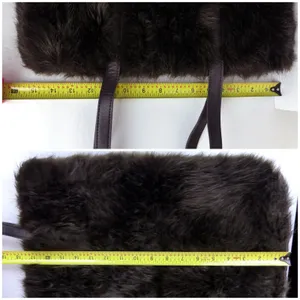 Urban Outfitters Brown Faux Fur Tote Bag Y2K Shoulder Purse Large Fuzzy Grunge thumbnail 11