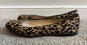Michael Kors Calf-Hair Leopard Print Ballet Flats 6M Real Leather thumbnail 1