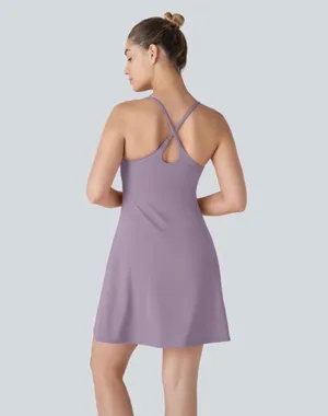 Halara Lavender Scoop Neck Athletic Dress thumbnail 4