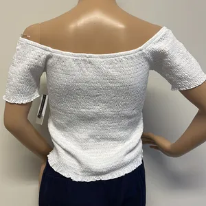 Nordstrom Off the Shoulder Puckered Cropped Top thumbnail 8