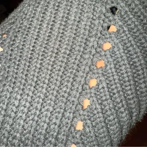 BY ANTHROPOLOGIE‎ | Knitted Crop Crewneck Sweater Charcoal Small​ thumbnail 4