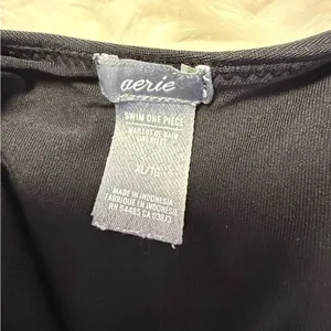 Aerie Black Scoop Neck Low Back One Piece Swimsuit Marlot Size XL thumbnail 4