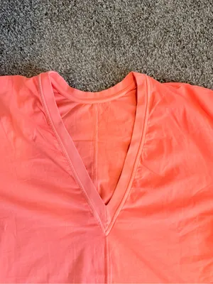 Fp Movement Hot Shot Tee Romper Onesie Oversized Size Small Neon Orange Nwot thumbnail 5