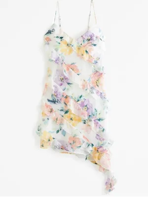 Abercrombie & Fitch Mini Floral Asymmetrical Dress NWT thumbnail 2