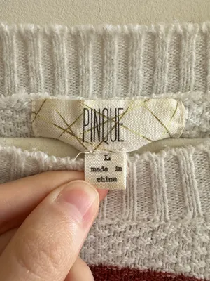 PINQUE Gina Rib Crew Neck Knit Colorblock Striped Sweater, Size Large thumbnail 10