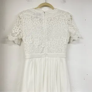 Lulus White Lace Short Sleeve Fit & Flare Mini Dress Womens S Bridal Formal thumbnail 13
