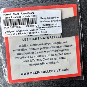 Keep Collective Charm Quartz Pyramid New Pink thumbnail 2