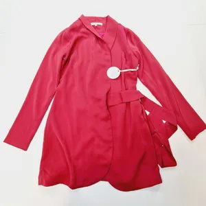 MORE TO COME Halley Blazer Wrap Dress in Hot Pink Small thumbnail 3