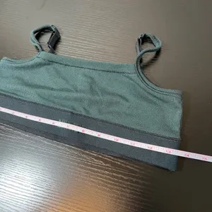 SKIMS‎ Ribbed Bralette Deep Teal Green Adjustable Straps Large thumbnail 8