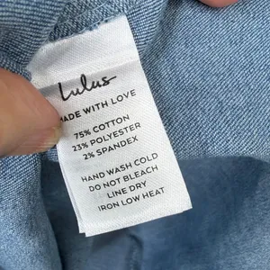 NEW Lulus Considered Charisma Blue Chambray Bustier Corset Style Mini Dress thumbnail 10