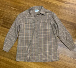 Princess Polly Plaid Shirt Womens Size 2 Jacket Long Sleeve Button‎ Up Top Brown thumbnail 1