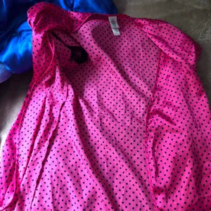 Polka Dot Silky Pajamas Pink thumbnail 4