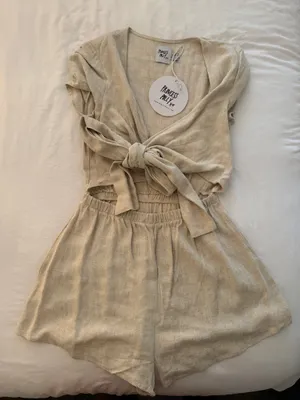 Princess Polly Romper Beige thumbnail 1