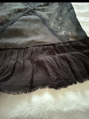 Free People ONE Black Lace Angel Dress Whimsigoth Cutout Size XS. thumbnail 9