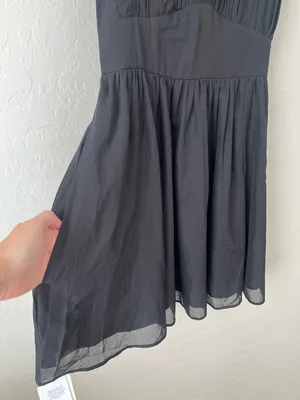Abercrombie & Fitch Ruched Chiffon Mini Dress with pockets NEW small thumbnail 10