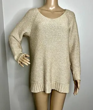 Ralph Lauren Beige Knitted Scoop Neck Sweater thumbnail 1