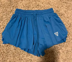 blue flowy shorts thumbnail 1