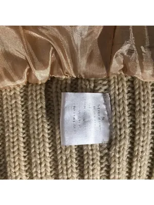 Vintage Faux Fur vest cable knit warm hooded ski resort travel cottage 70's boho thumbnail 8