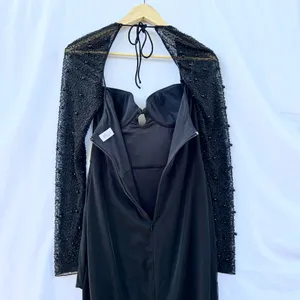 Oh Polly | San Marino Beaded Embellished Side Split Maxi Dress In Black Size 6 thumbnail 12
