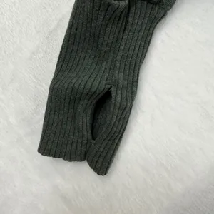 Aloha Island ALO Yoga Haze‎ Funnel Neck Sweatshirt Green Speckled Turtleneck Thumbholes XS thumbnail 4