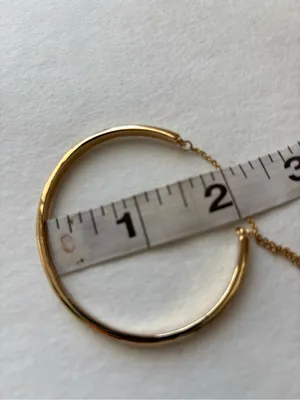 Jenny Bird Polished Gold Collar Necklace with Safety Chain thumbnail 7