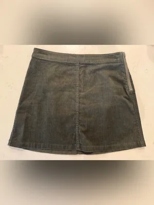 Wilfred Free Aritzia Olive Green Corduroy Mini Skirt Side Zip Size 6 thumbnail 2
