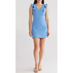 French Connection Whispering Ruffle Mini Dress Size 6 New‎ with Tags thumbnail 2