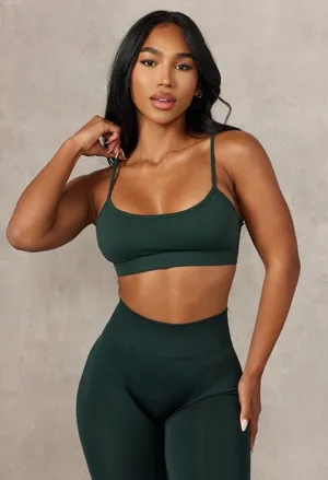 YoungLA Legacy Sports Bra Emerald Green Size Small EUC SOLD OUT ONLINE thumbnail 1