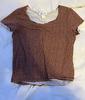 White Fawn Brown Cropped Tee thumbnail 1