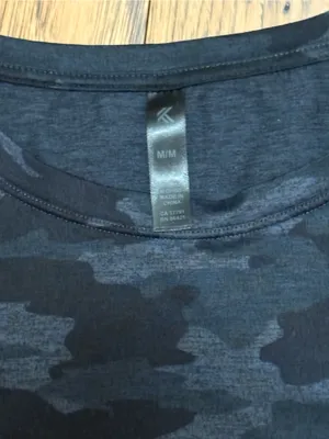 Kyodan Loose Fit Camo Short-Sleeve Top - Black/Gray thumbnail 3