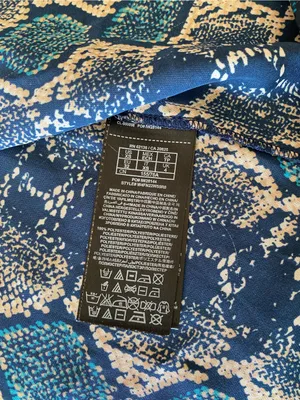 Guess Navy & Teal Snake-Print Kimono Blazer thumbnail 5