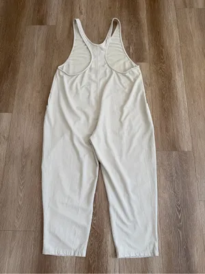 Prana Mindful Movement Jumpsuit Organic Cotton Blend Almond Size Large thumbnail 7