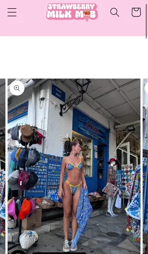 Strawberry milk mob bikini set thumbnail 3