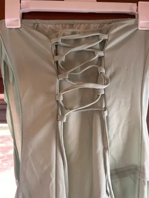 Green Asymmetrical Waist with Neck Scarf thumbnail 6