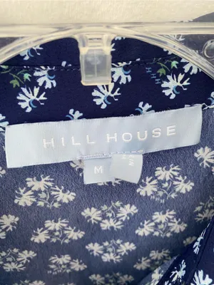 Hill House James Navy Blue Posey Floral Button Down Shirt size medium thumbnail 5