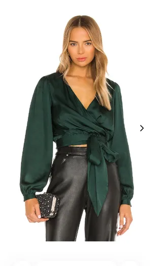 Lovers + Friends Kelly Top Emerald Green thumbnail 1