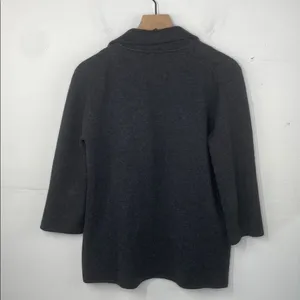 J.Crew Merino Wool Blend Open Front Cardigan Jacket Charcoal Gray Small thumbnail 5