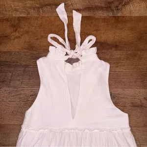 Tuckernuck Pomander Place Morgan Lightweight Gauze Ruffle Neckline Bow Dress thumbnail 9
