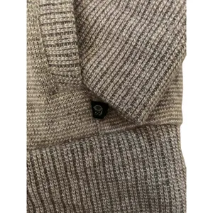 Mountain Hardwear Bomber Jacket Women S Heathered Tan Wool Blend Zip Up Gorpcore thumbnail 4