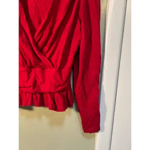 Banana Republic Womens Size XS Long Sleeve Surplice Neck Faux Wrap Peplum Blouse thumbnail 6