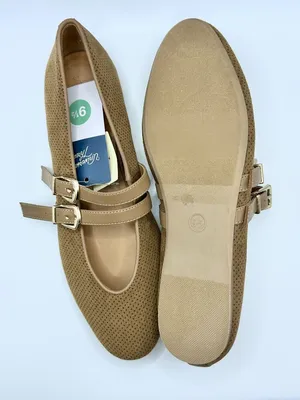 Universal Thread Brown Perforated Double Buckle Mary Jane Flats NWT 9.5 thumbnail 7