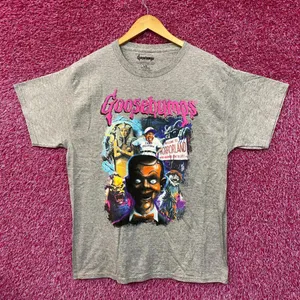 Goosebumps RL Stine Horror Series Cover Art Collage Tee L thumbnail 1