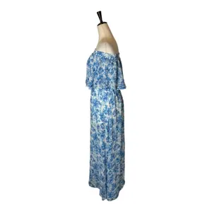 Show Me Your Mumu Dress Women XS Blue‎ White Floral Mama Blues Hacienda Maxi thumbnail 7