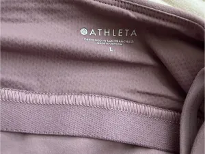 Athleta Dusty Mauve Cutout Back Active Crop Tank Top L thumbnail 5
